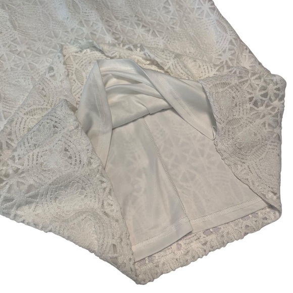 Lulus White Lace Shift Dress Large NWT Bridal Shower Engagement Party - Picture 4 of 9